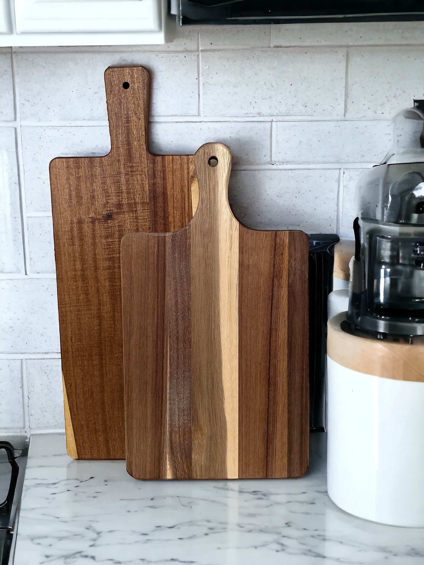 Personalized Acacia Cutting Board w/ Handle