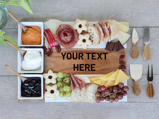 Personalized Laser Engraved Charcuterie Marble Board