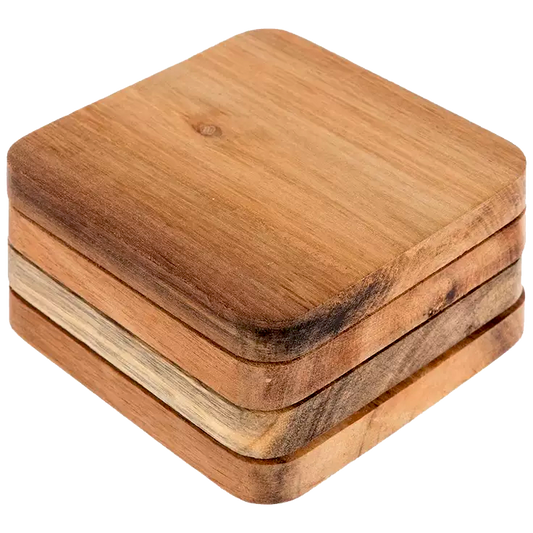 Personalized Acacia Wood Square Coaster